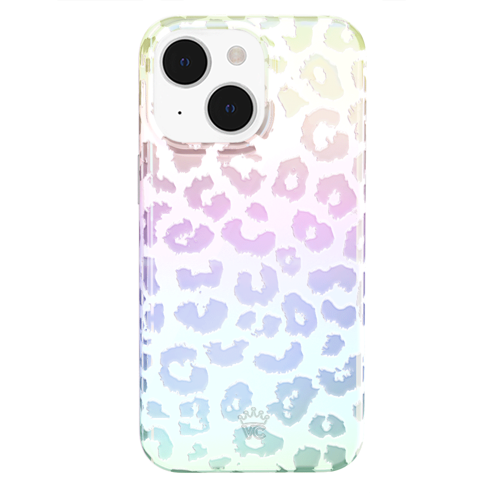 White Opal Leopard Print iPhone Case - Stylish Protective Cover for iPhone 13/14/15 Pro Max - Perfect for Fashion Lovers & Trendy Accessories