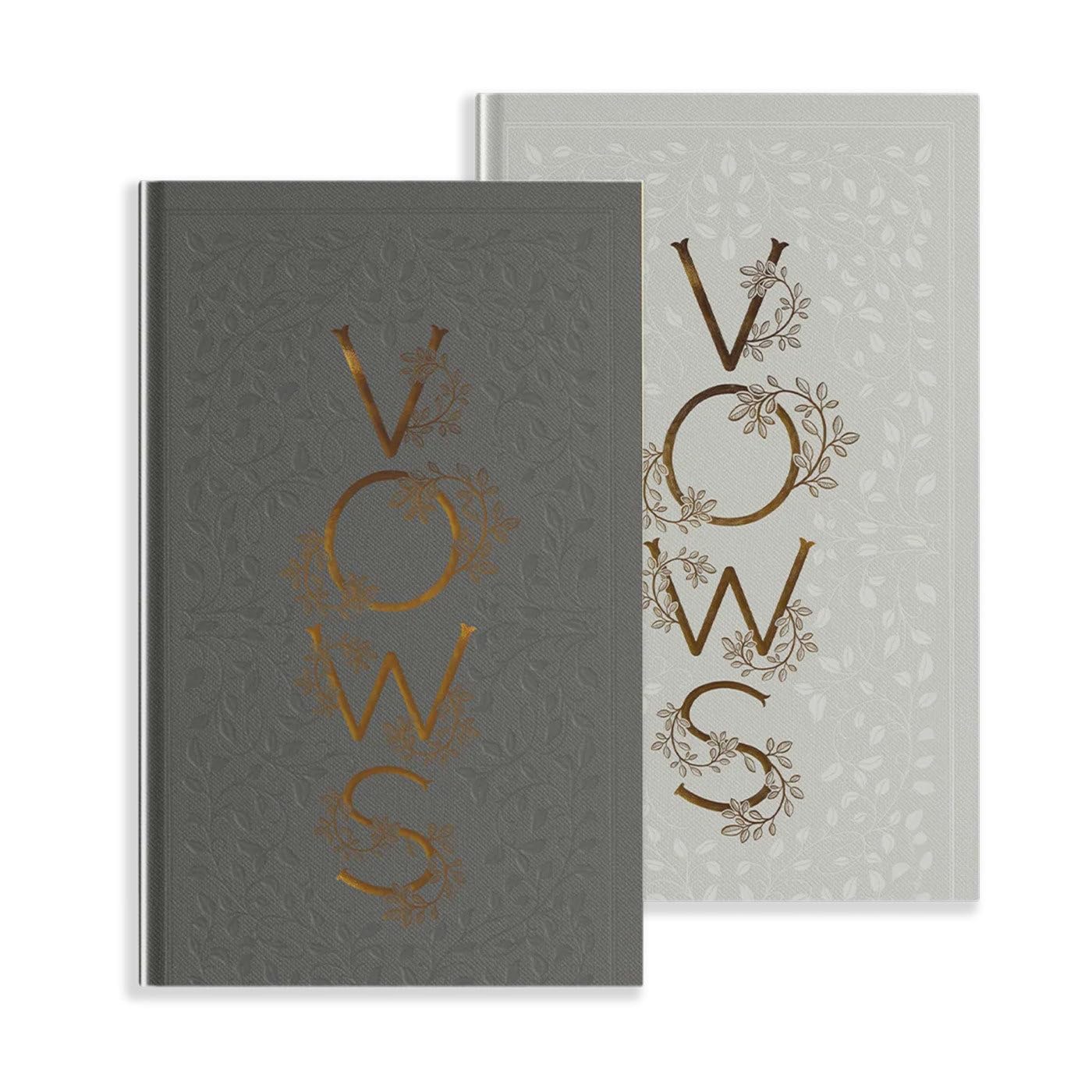 Heirloom Wedding Vow Books - Foil Accents & Hand-Drawn Illustrations for Ceremonies