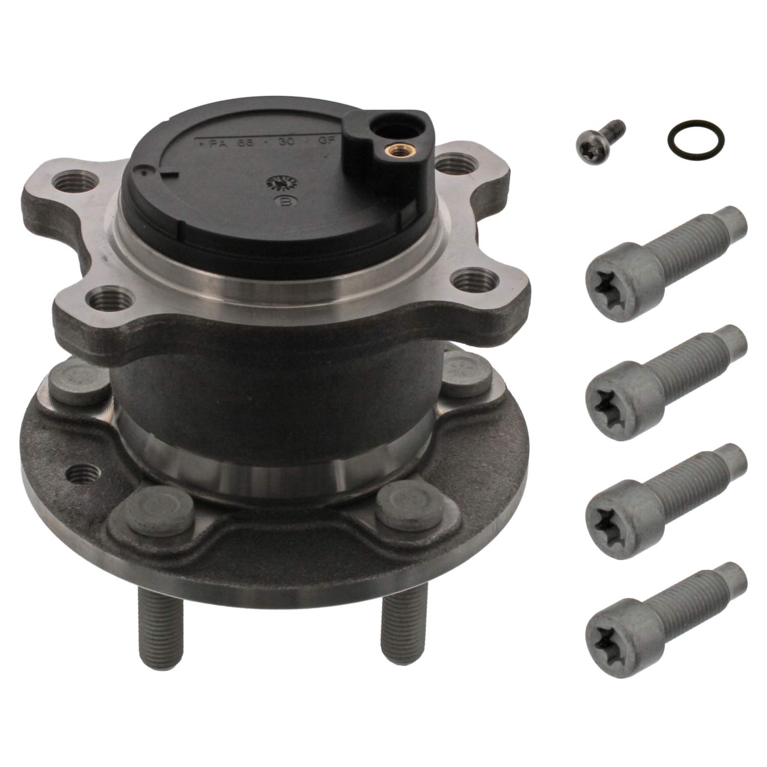 Febi Bilstein 44889 Wheel Bearing Kit with Hub, ABS Sensor Ring & Screws - Complete Front/Rear Wheel Assembly Replacement for Smooth & Safe Driving