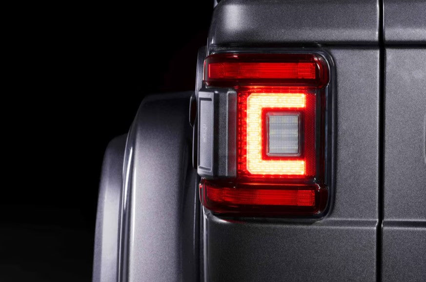 Jeep Wrangler JL (2018-2023) XB LED Low Profile Tail Lights - Black Housing Red Lens - DOT Approved - Perfect for Off-Roading & Night Driving