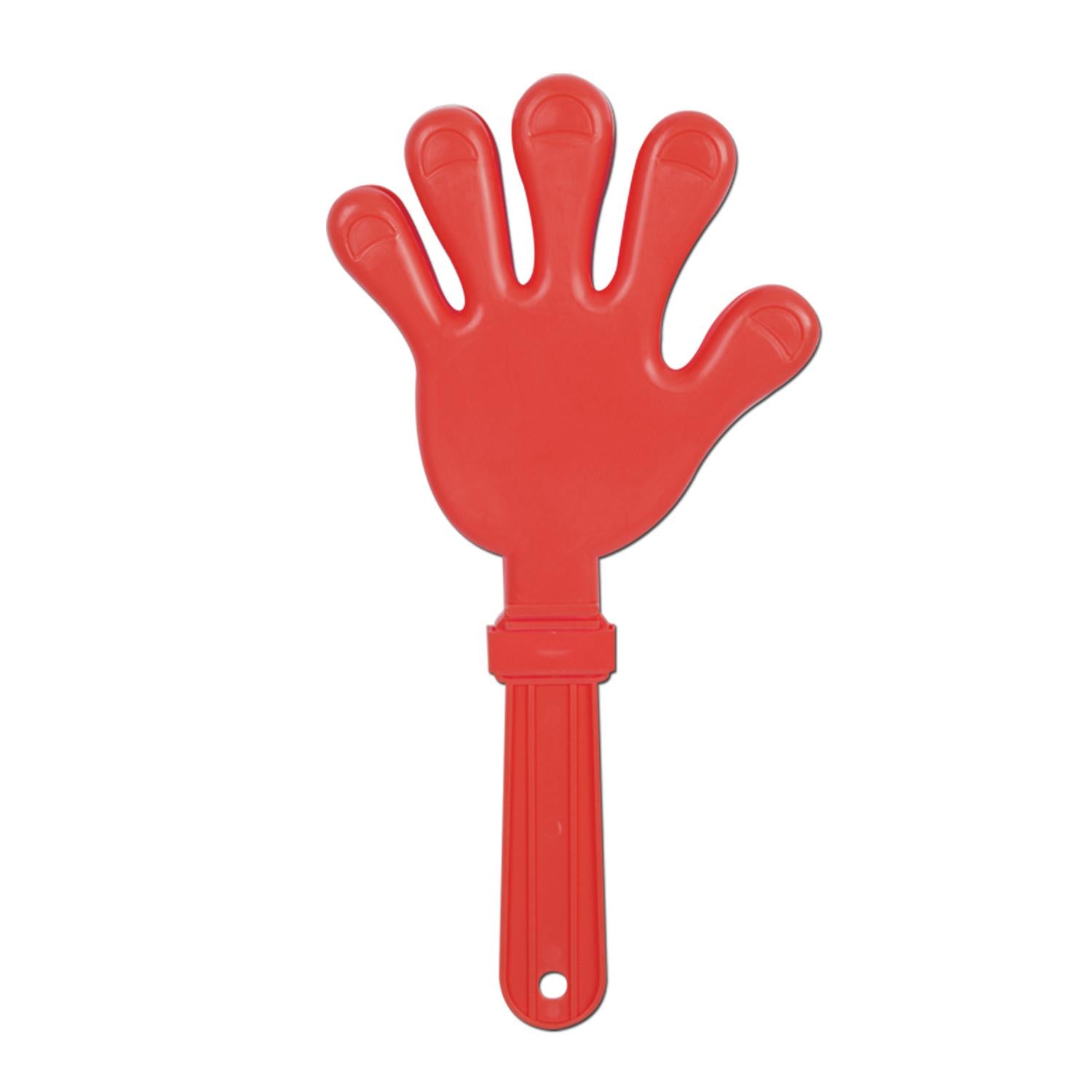 12 Pack Beistle Giant Hand Party Clappers - Red Noise Makers for Cheering, Sporting Events & Celebrations - Perfect for Football Games, Birthday Parties & Pep Rallies