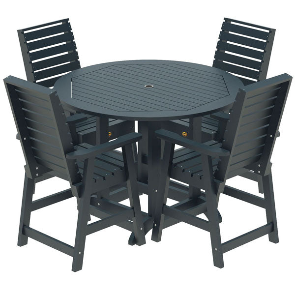 Glennville 5-Piece Round Counter Height Dining Set - Perfect for Small Spaces, Breakfast Nooks & Modern Kitchens