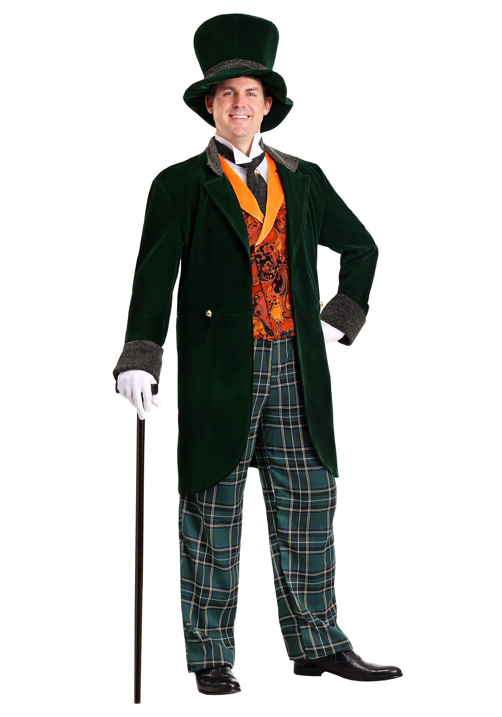 Mad Hatter Costume for Men - Plus Size Alice in Wonderland Cosplay Outfit | Halloween Party, Comic Con & Themed Dress-Up Events