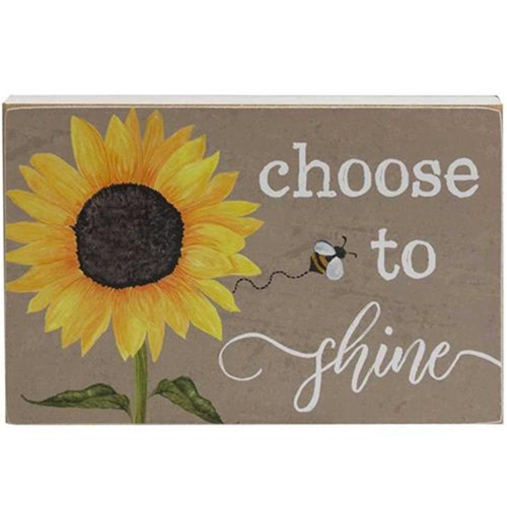 Shine Bright Sunflower Block - Elegant Home Decor for Living Room, Bedroom & Office - Perfect Gift for Housewarming & Holidays