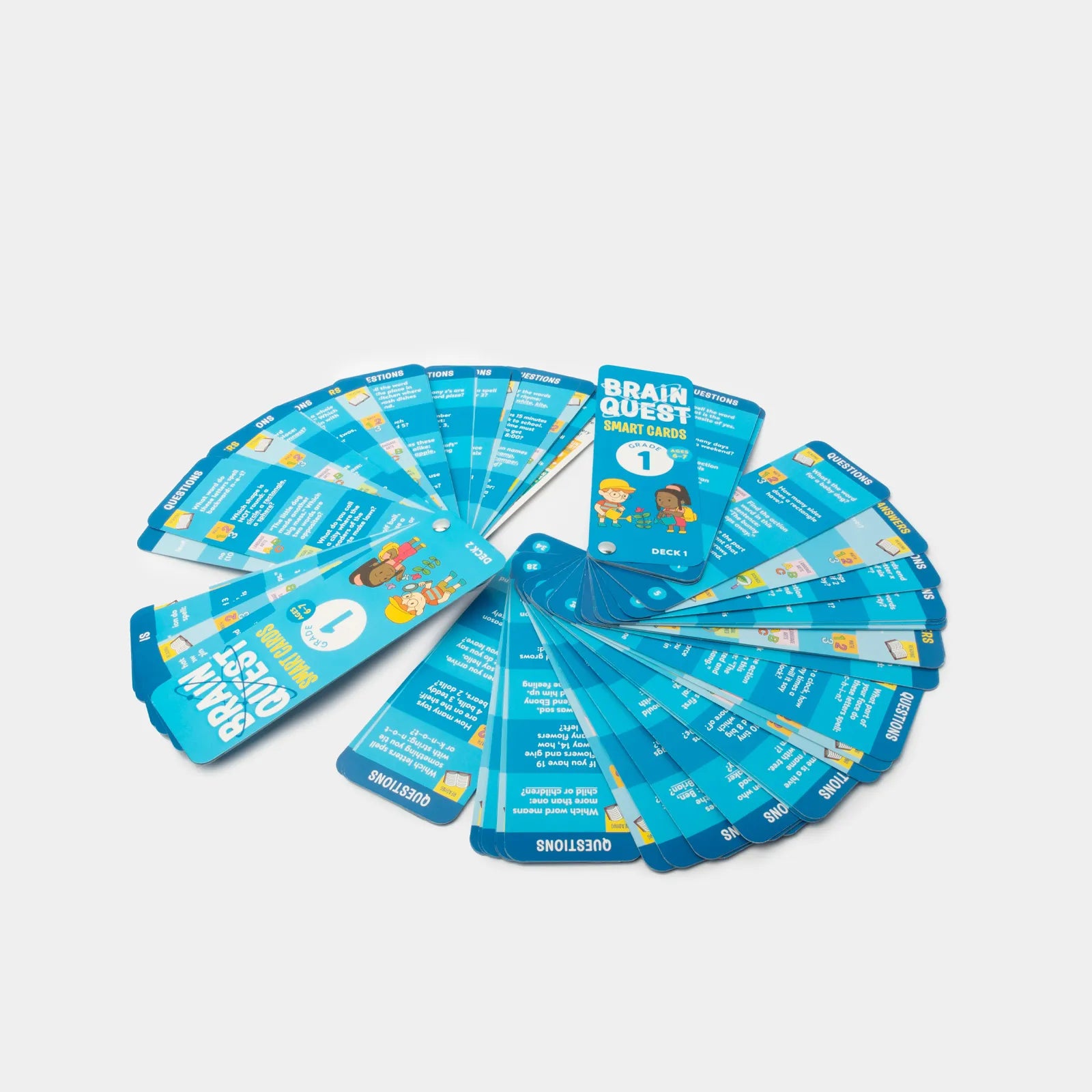 Brain Quest Smart Cards - #1 Educational Q&A Learning Game for Grade 1 (Ages 6-7) - Perfect for Homeschooling & Classroom Learning Activities