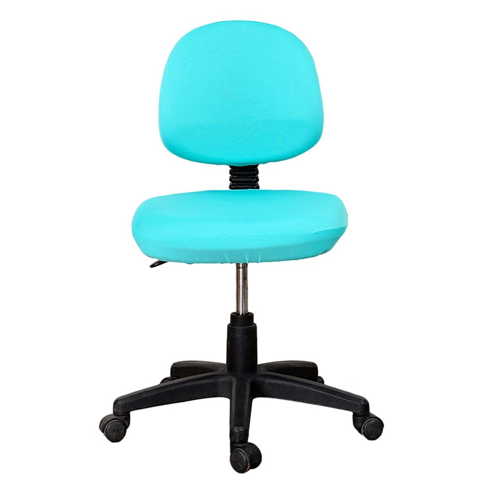 Stretch Soft Swivel Chair Slipcovers for Dining & Office Chairs - Breathable Elastic Computer Chair Covers in Cyan - Perfect for Home, Office, and Conference Room Use