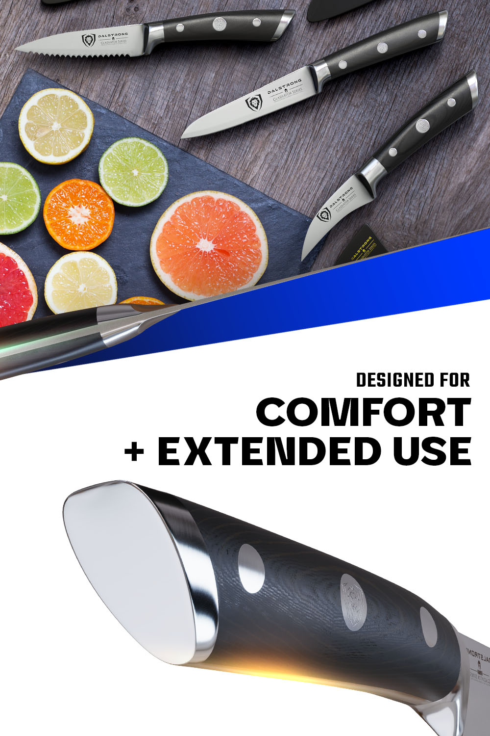 Dalstrong Gladiator Series 3-Piece Paring Knife Set - NSF Certified Professional Kitchen Knives for Precision Cutting, Peeling & Slicing - Perfect for Home Chefs & Culinary Enthusiasts