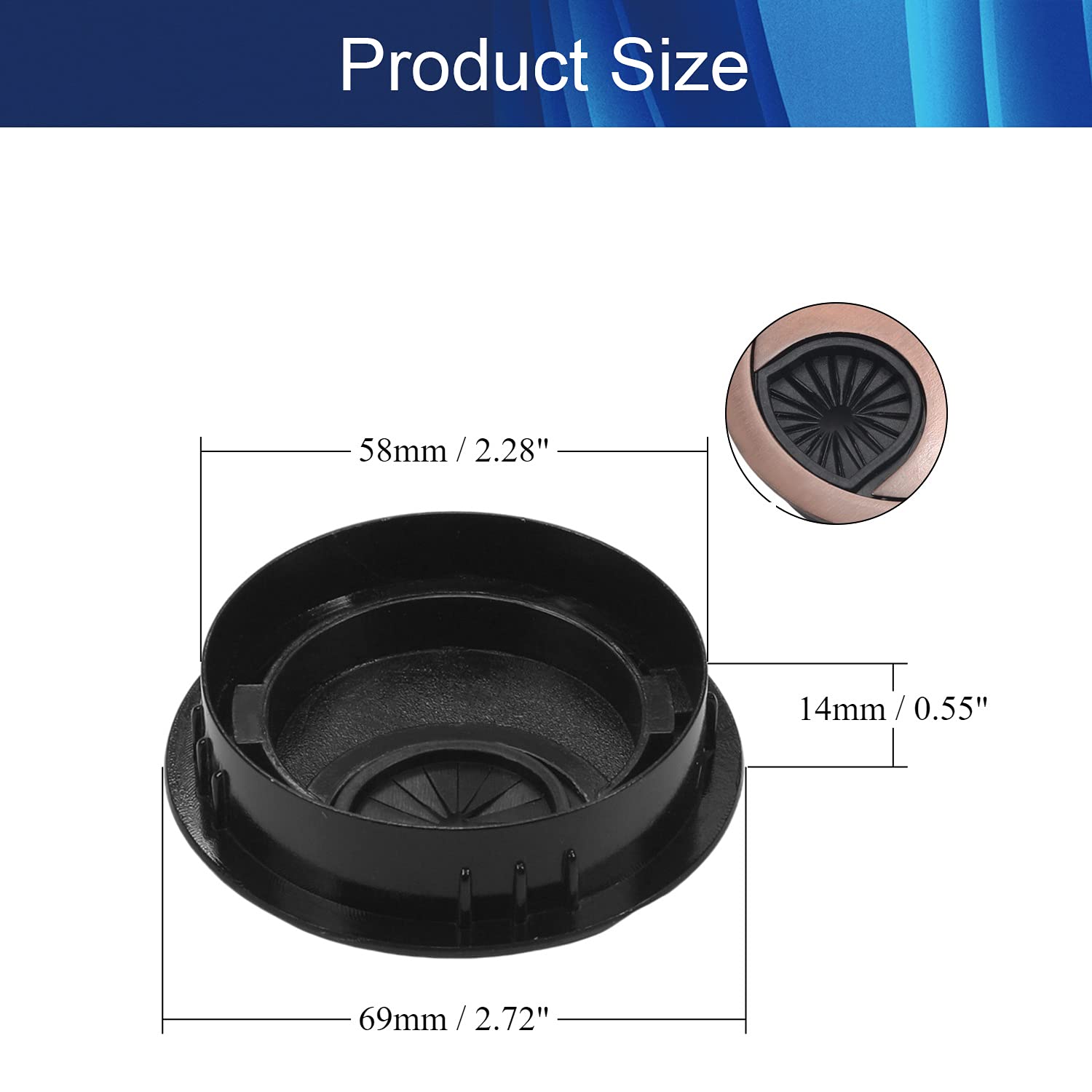 Aicosineg 1-Pack Zinc Alloy 2.28