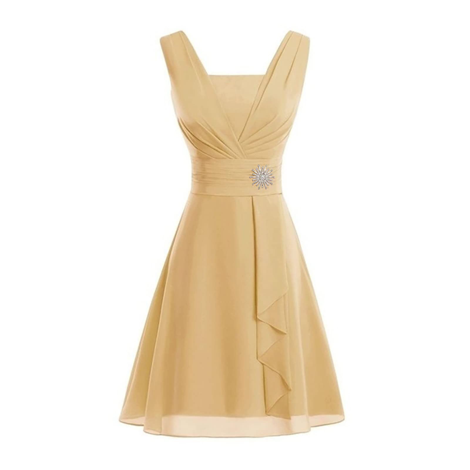 Elegant High-Waist Cocktail Dress for Women - Formal Prom, Bridesmaid & Wedding Guest Dress with Short Sleeves - Perfect for Evening Parties, Sun Dresses & Special Occasions