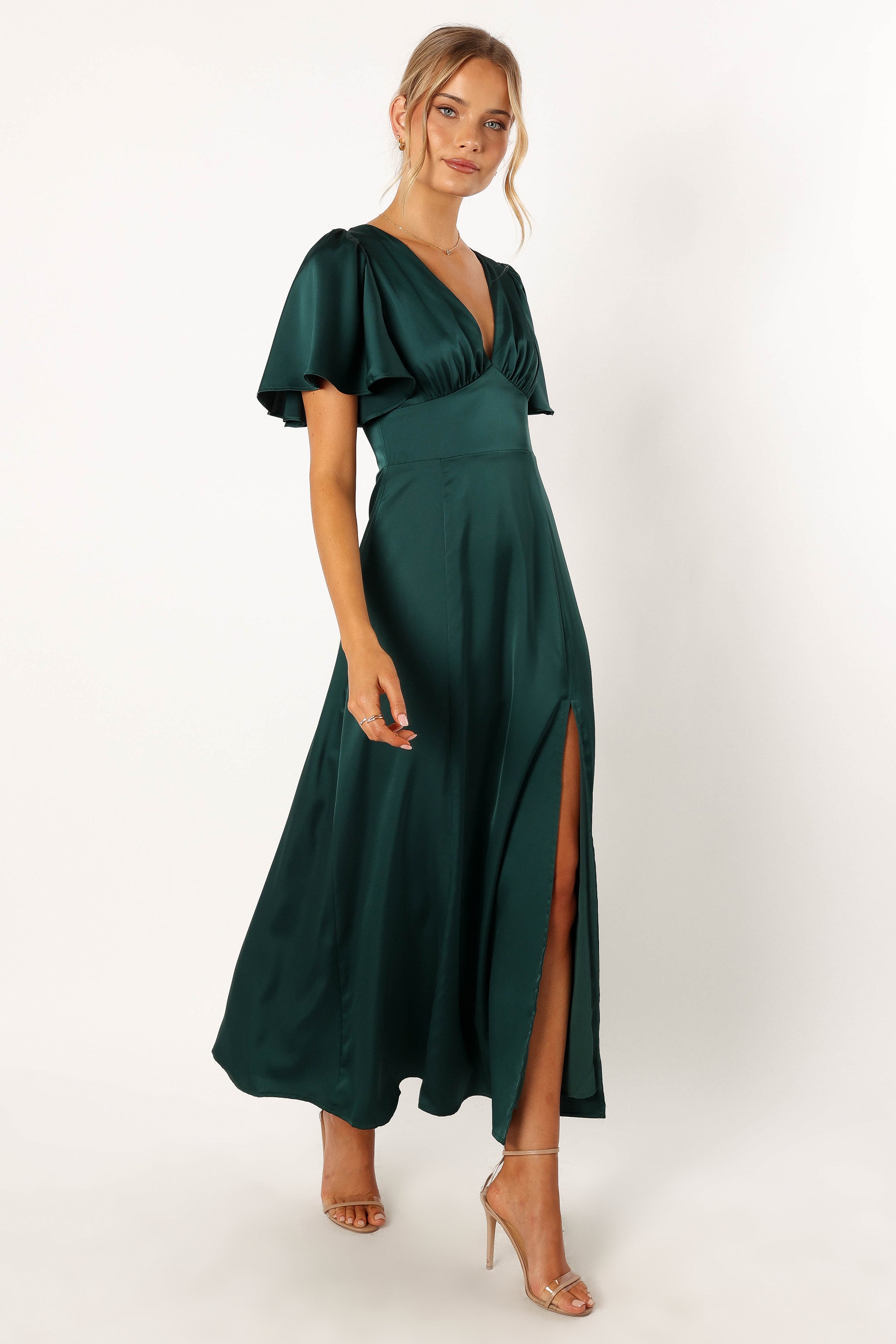 Casper Maxi Dress for Women - Elegant Hunter Green Flowy Long Dress for Summer, Beach, and Casual Wear