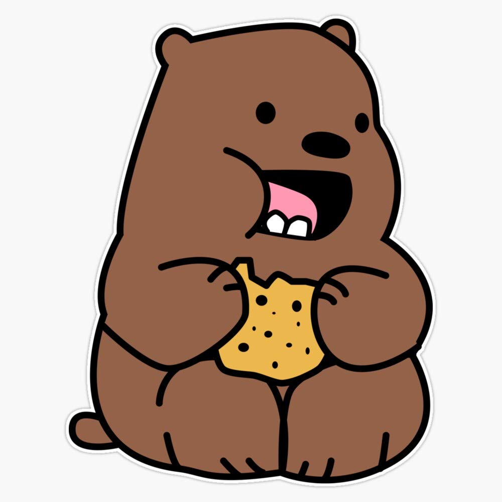 Grizzly Bears Cookies Vinyl Sticker - Waterproof 5