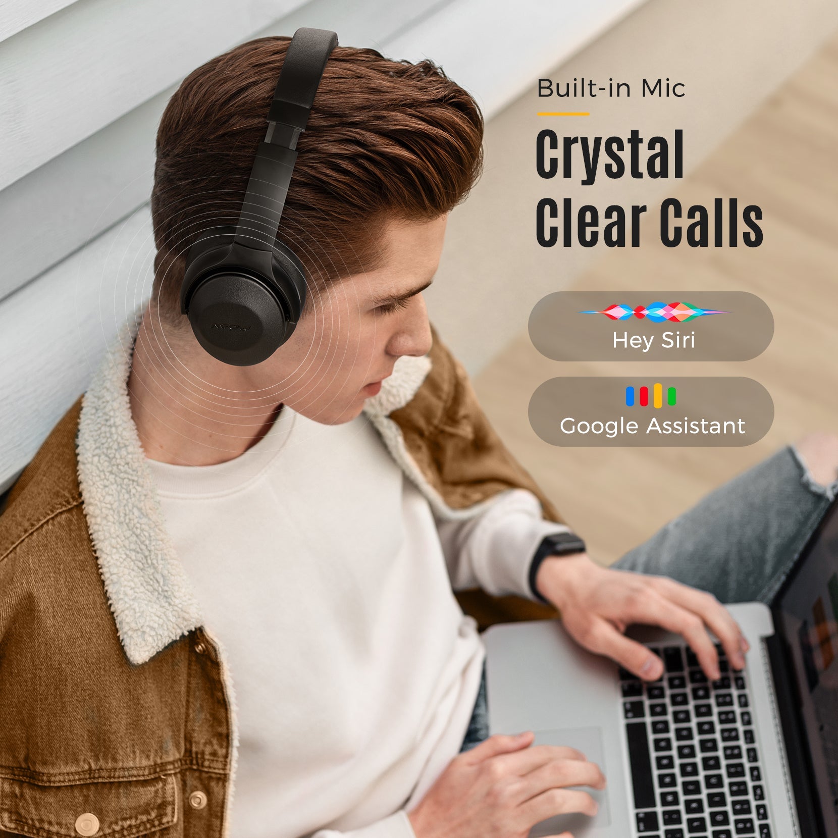 Mpow H17 Active Noise Cancelling Headphones - Wireless Bluetooth Over-Ear Headset with Hi-Fi Sound, 30H Playtime for Travel, Work & Gaming (Wholesale Price $24.7-$28.5/piece)