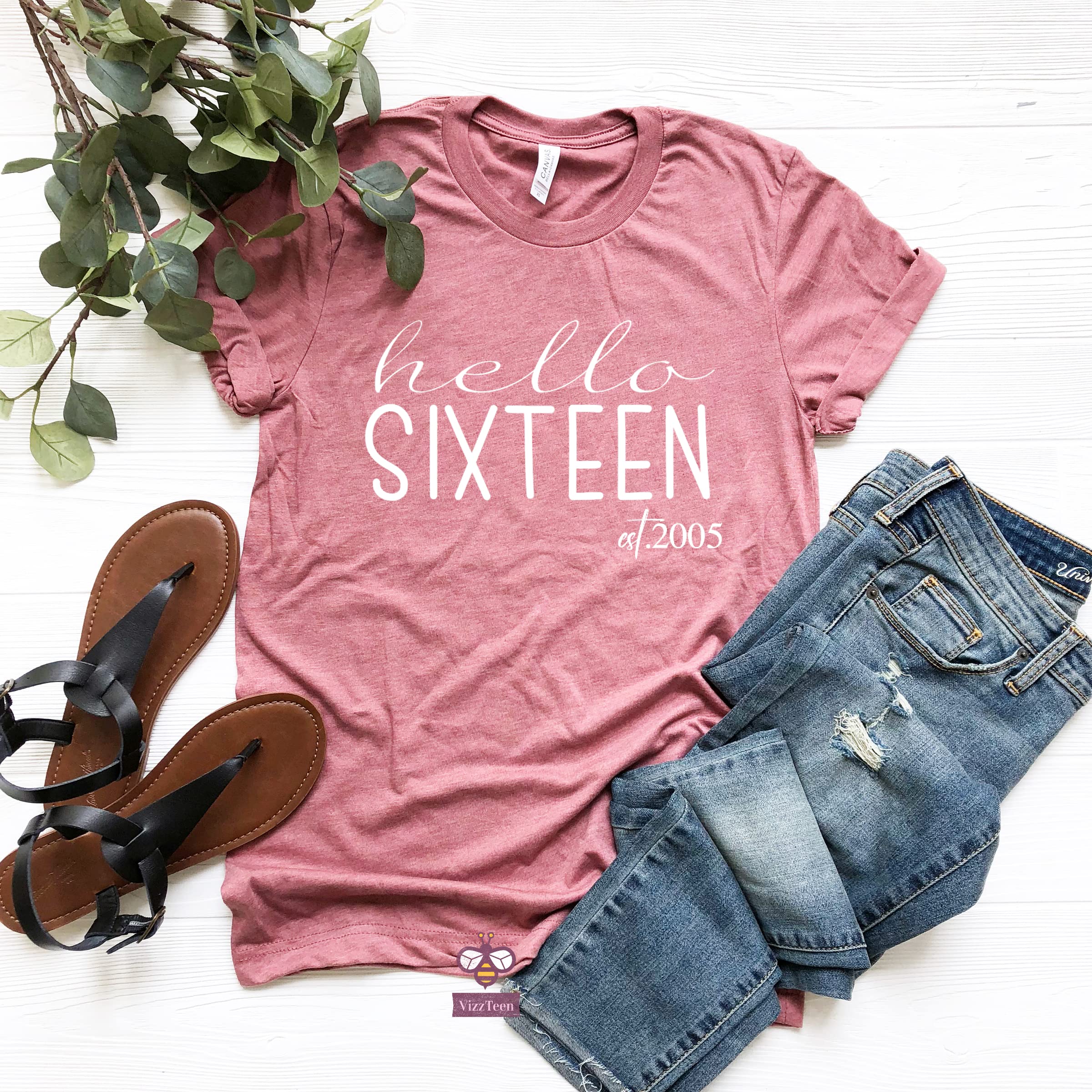 16th Birthday Shirt for Girls | Sweet Sixteen Birthday Gift | Hello 16 Party T-Shirt | Perfect for Sweet 16 Celebrations, Parties & Photo Shoots