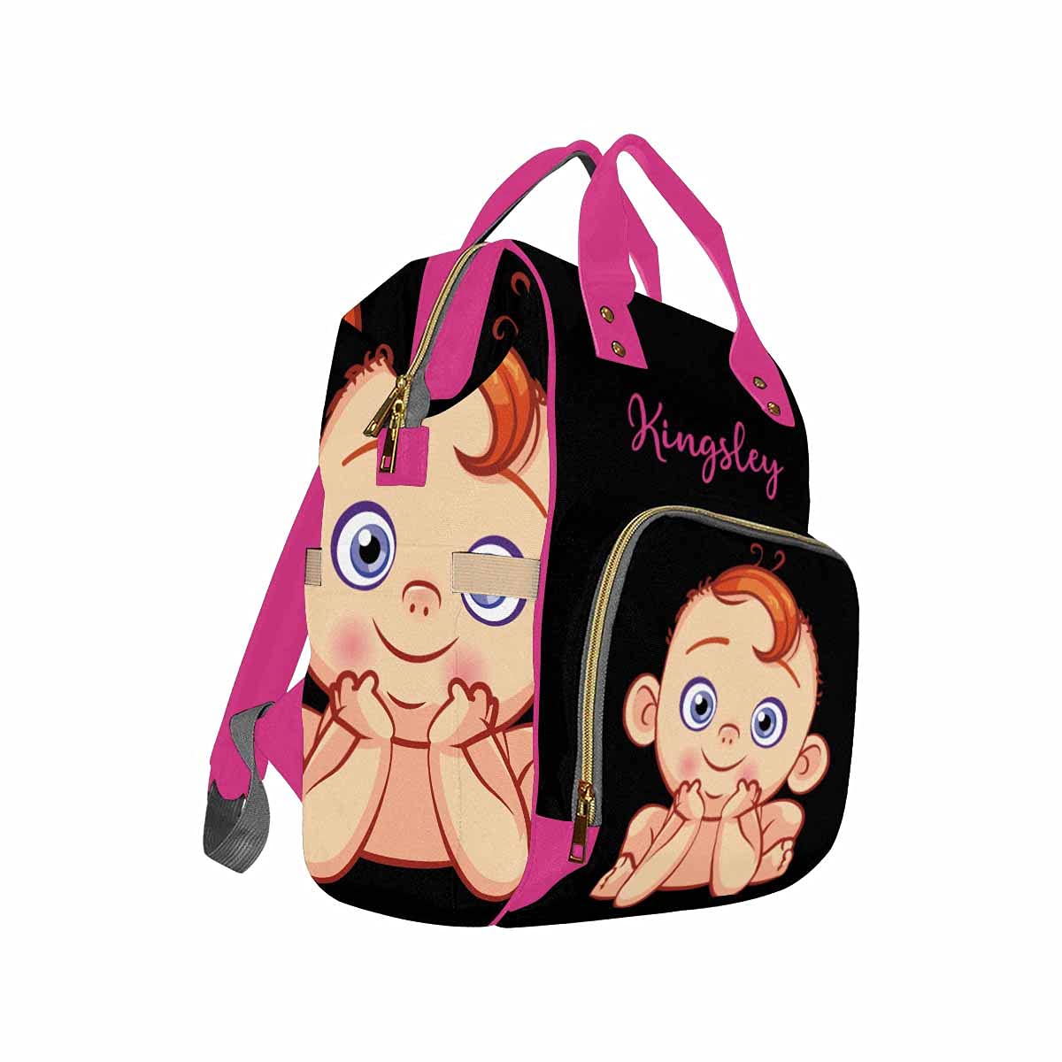 Custom Personalized Diaper Backpack for Moms - Waterproof Multifunctional Nursing & Travel Baby Bag | Perfect for Daycare, Outings & Family Trips