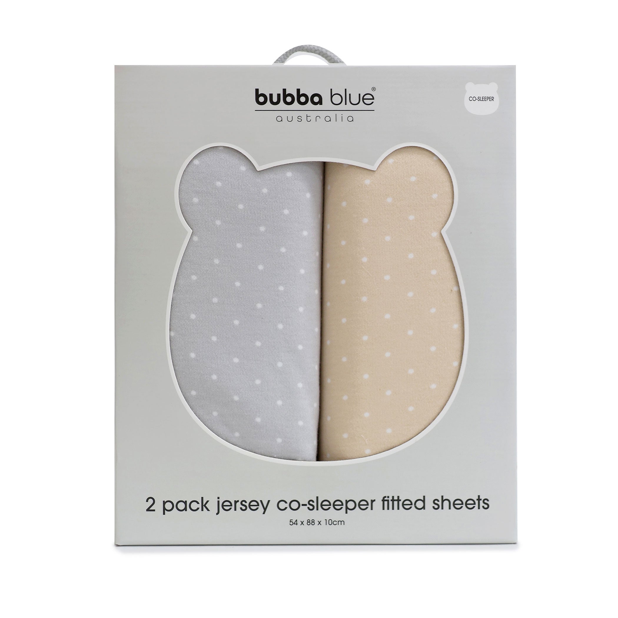2-Pack Jersey Cotton Co-Sleeper & Bedside Sleeper Fitted Sheets - Soft Grey & Taupe for Baby Bassinet & Crib - Perfect for Nursery, Daycare & Travel Use