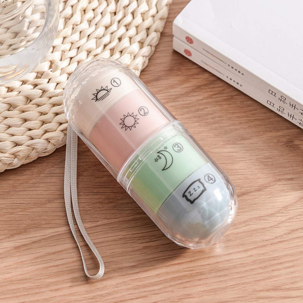 Baluue Waterproof Weekly Pill Organizer Box - 7 Day Travel Medicine Case for Pills, Fish Oil & Vitamins | Portable & Durable Storage Container for Home, Office & Travel Use