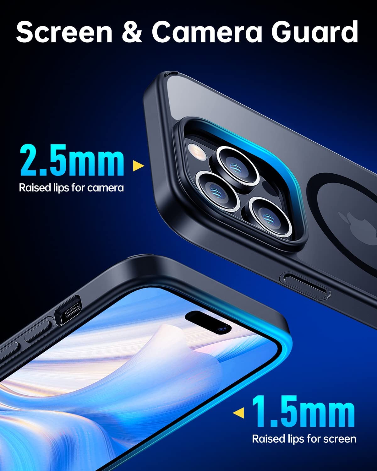 Premium iPhone 14 Pro Case with MagSafe Compatibility - Translucent Matte Black Protective Cover | Perfect for Everyday Use, Travel & Wireless Charging