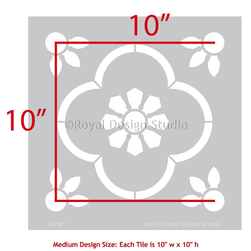 San Miguel Floral Tile - Handcrafted Mexican Ceramic Tiles for Kitchen Backsplash, Bathroom Wall Decor, and Outdoor Patio Design