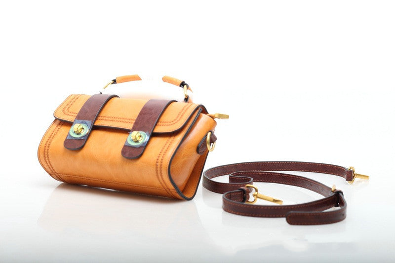 Luxury Italian Leather Handbag with Top Handle - Elegant Women's Designer Purse for Work, Travel & Special Occasions
