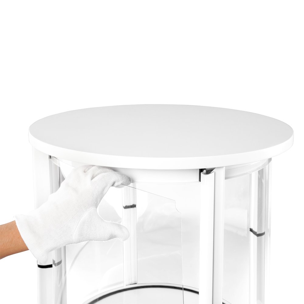 Vispronet Portable Display Case - Collapsible Showcase Counter with Twist Design for Trade Shows, Retail Stores & Exhibitions