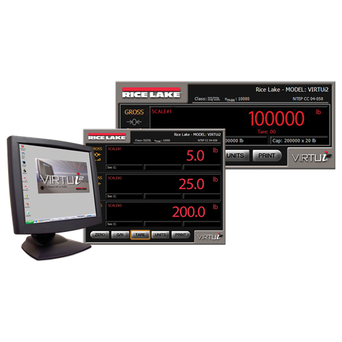 VIRTUi²® PC-Based HMI for iQUBE²® | Industrial Touchscreen Interface for Rice Lake Weighing Systems | Perfect for Factory Automation & Process Control