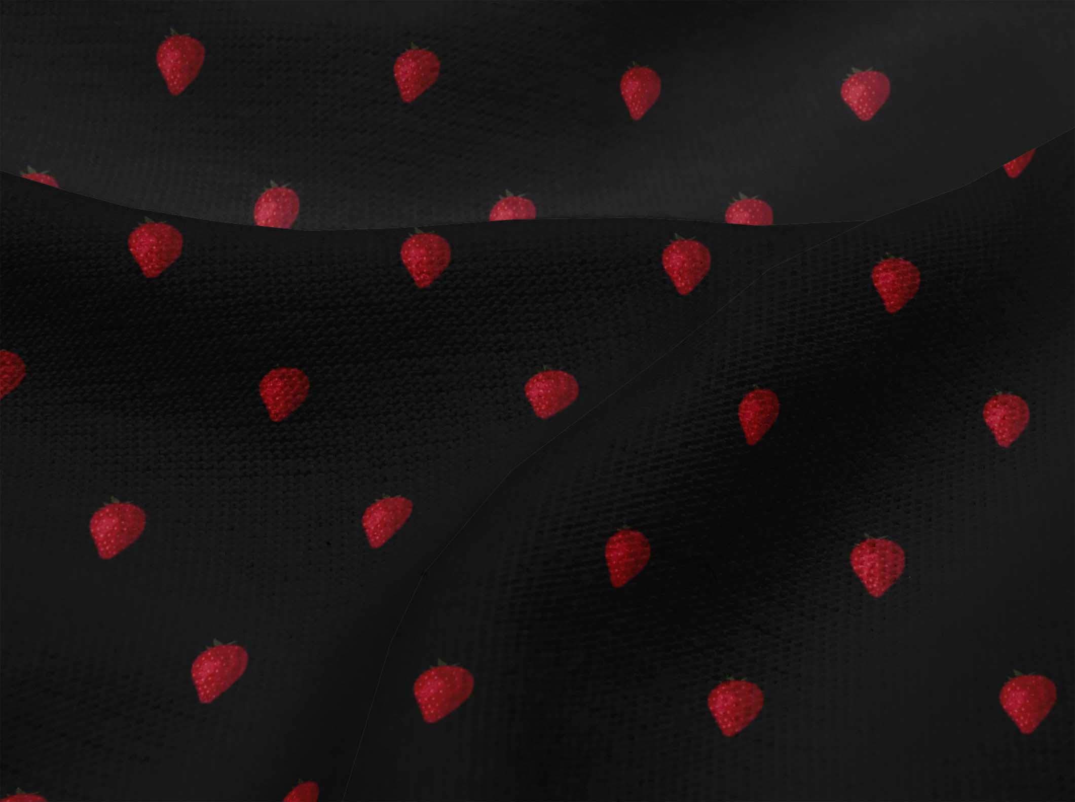 oneOone Viscose Jersey Fabric - Strawberry Fruit Print Sewing Material - 60 Inch Wide - Perfect for DIY Dresses, Skirts & Summer Fashion Projects