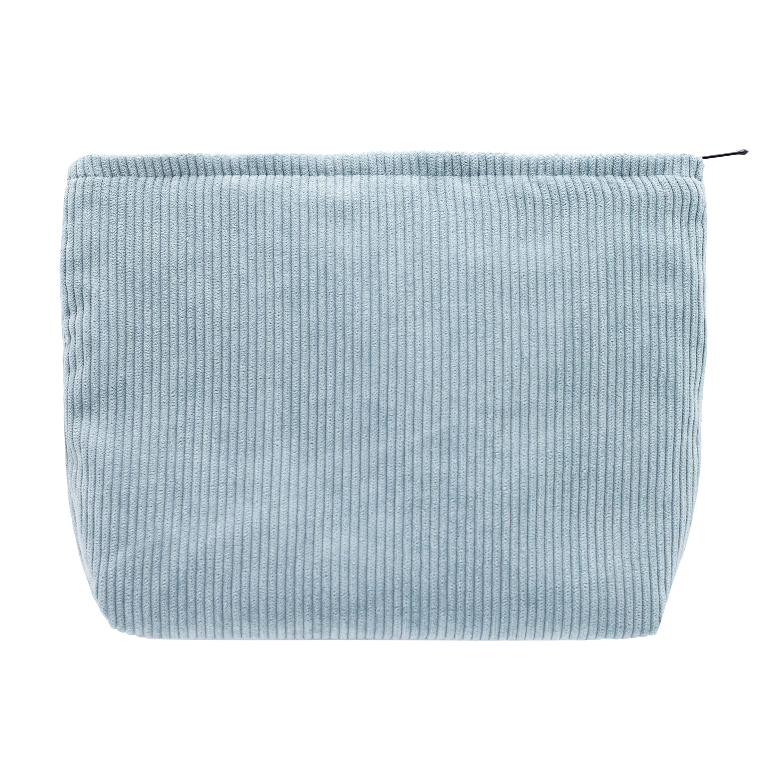 PAZIMIIK Large Corduroy Makeup Bag with Zipper - Travel Cosmetic Organizer for Women, Makeup Pouch for Purse & Brush Storage (Blue) - Perfect for Travel, Gym, and Everyday Use