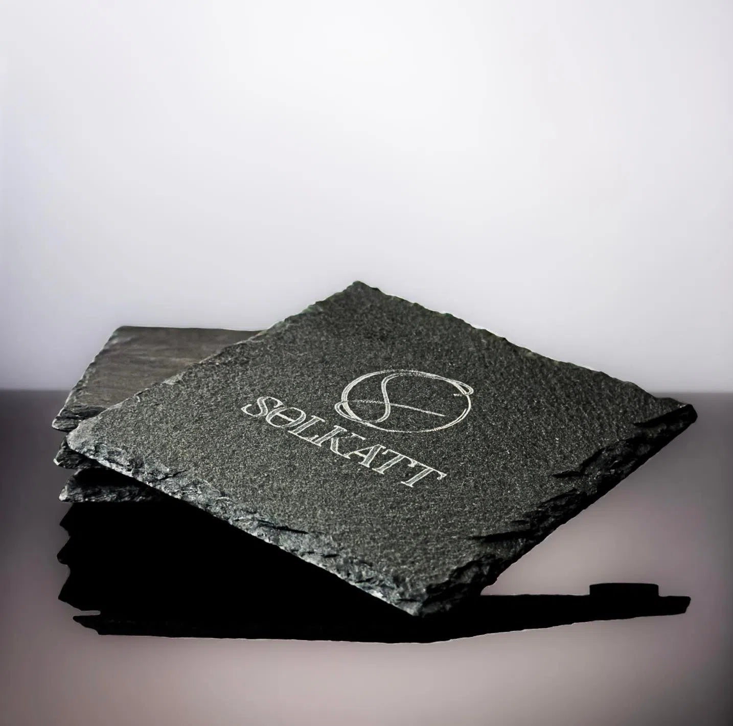 Premium Charcoal Slate Drink Coasters Set of 6 - Absorbent & Durable Stone Coasters for Coffee Table, Bar, Dining Room - Perfect for Home & Office Use