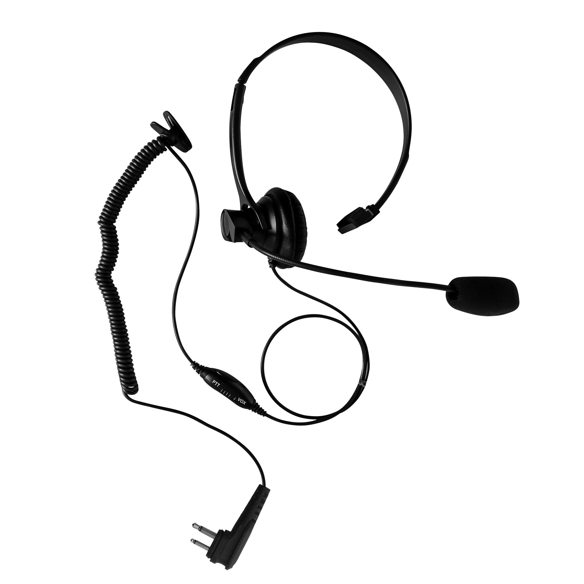 Arrowmax AHDH1000-M1A Overhead Headset with Boom Microphone - Compatible with Motorola CP200, CP200D, BearCom BC130 - Ideal for Construction, Security & Two-Way Radio Communication