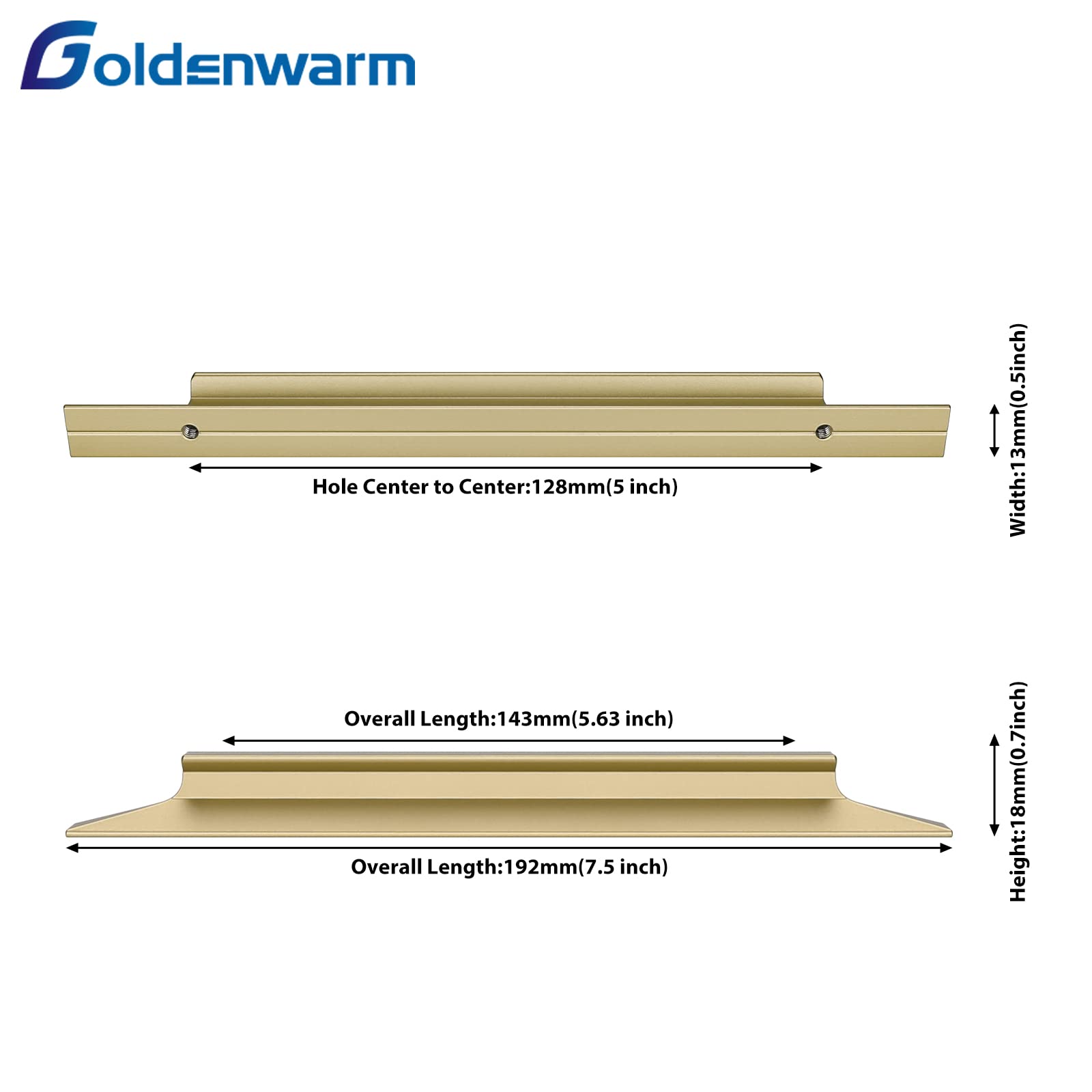10 Pack Gold Cabinet Handles 5 Inch Brushed Brass Drawer Pulls - Elegant Kitchen Cupboard & Dresser Hardware for Home Renovation - Perfect for Modern Cabinets, Wardrobes, and Furniture Upgrades