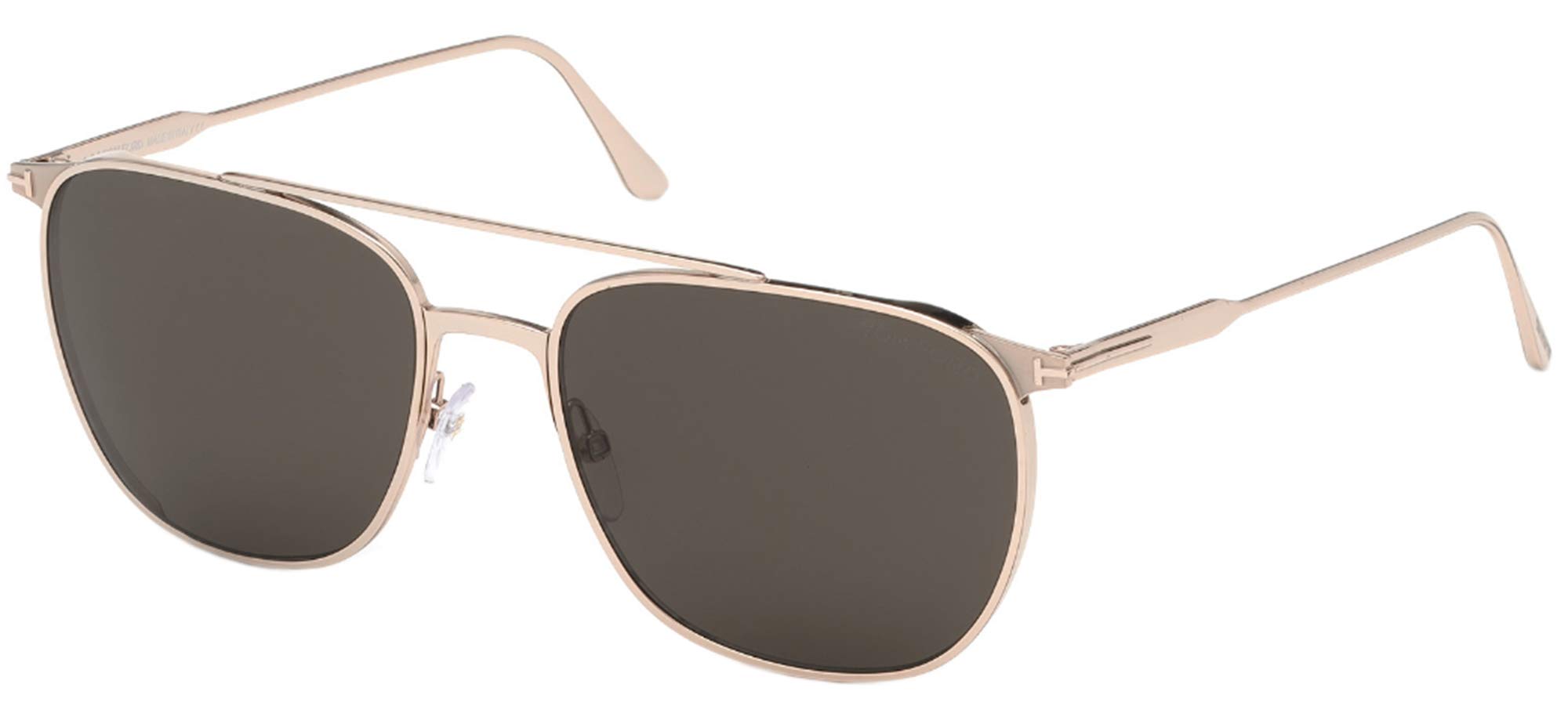 Tom Ford FT 0692 Kip 28A Sunglasses - Shiny Rose Gold Frame with Smoke Lenses - Luxury UV Protection Eyewear for Women & Men | Perfect for Beach, Driving & Fashion Accessories