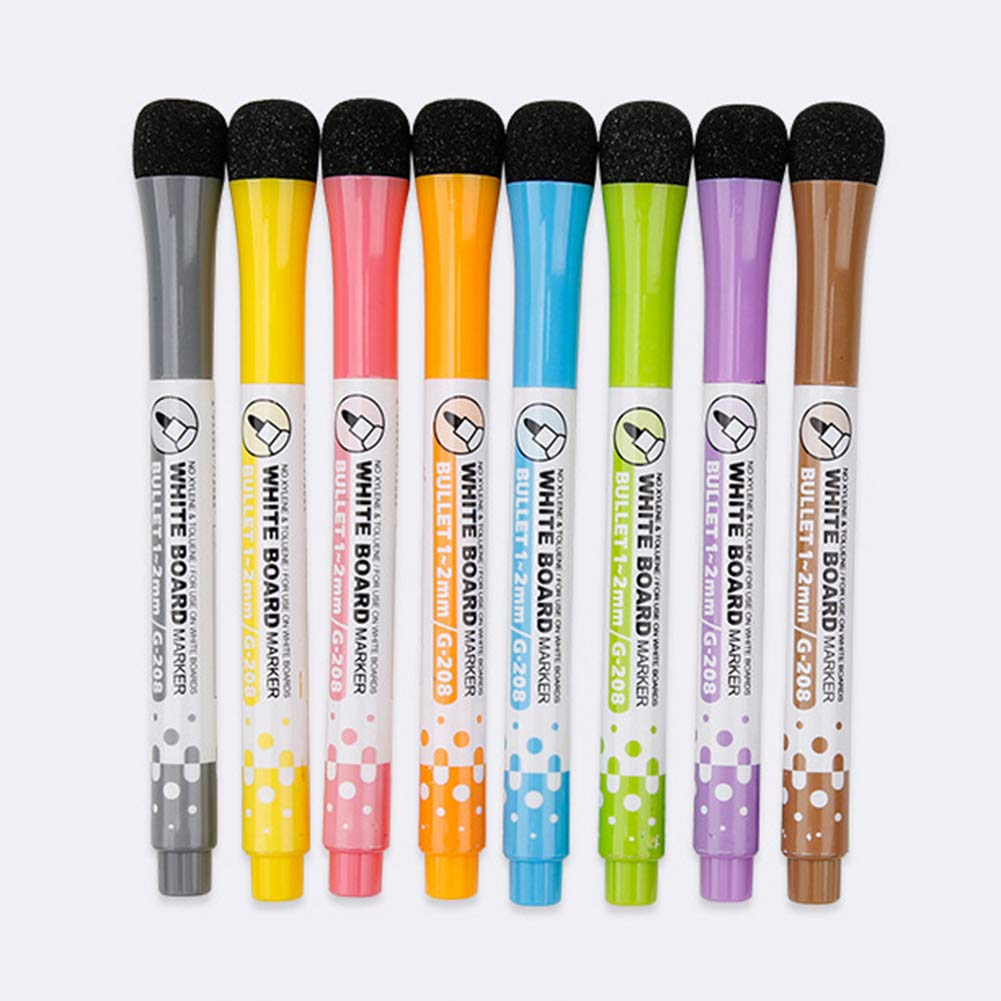 Magnetic Whiteboard Marker - Black Erasable Dry Erase Pen for Office, School & Home - Smooth Writing Whiteboard Marker for Presentations, Teaching & Creative Note Taking