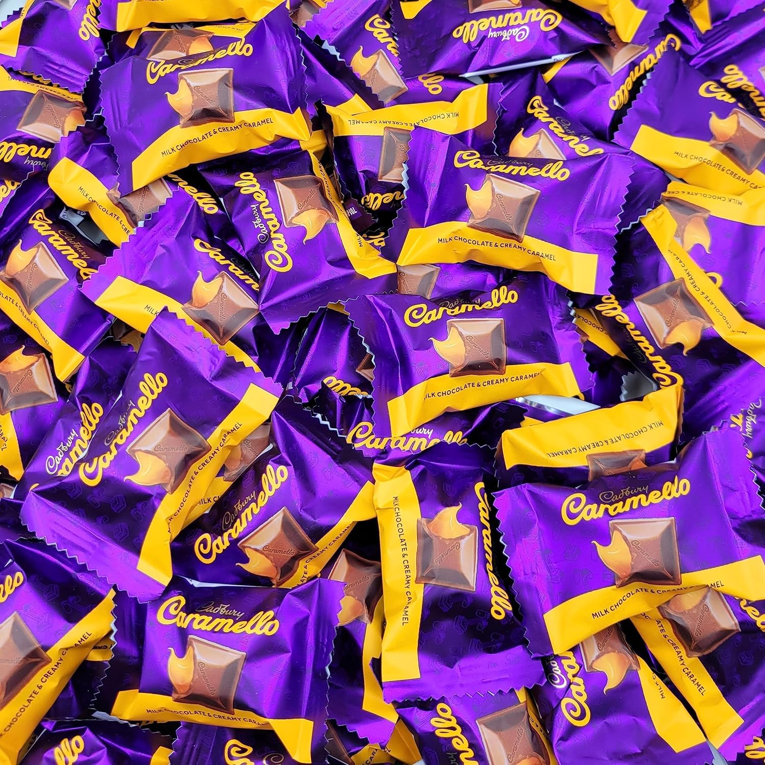 Cadbury Caramello Miniatures Milk Chocolate with Creamy Caramel Squares Candy - 3lb Bulk Bag for Parties, Gifts & Dessert Toppings