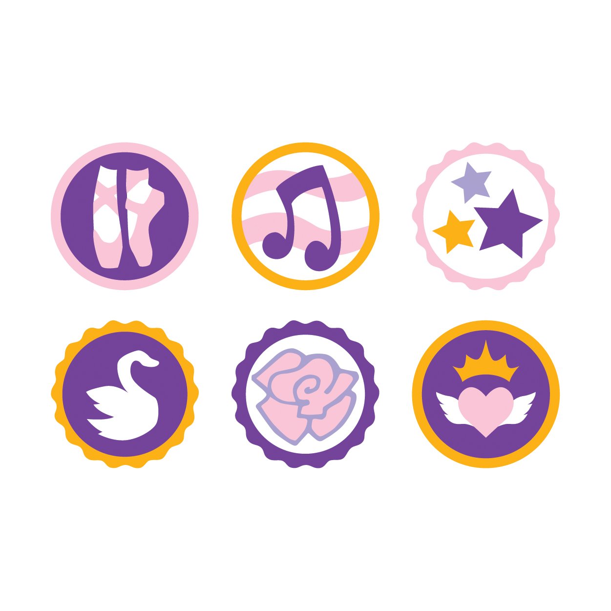 Mudpuppy Ballet Felt Crown Set for Kids Dress-Up Play