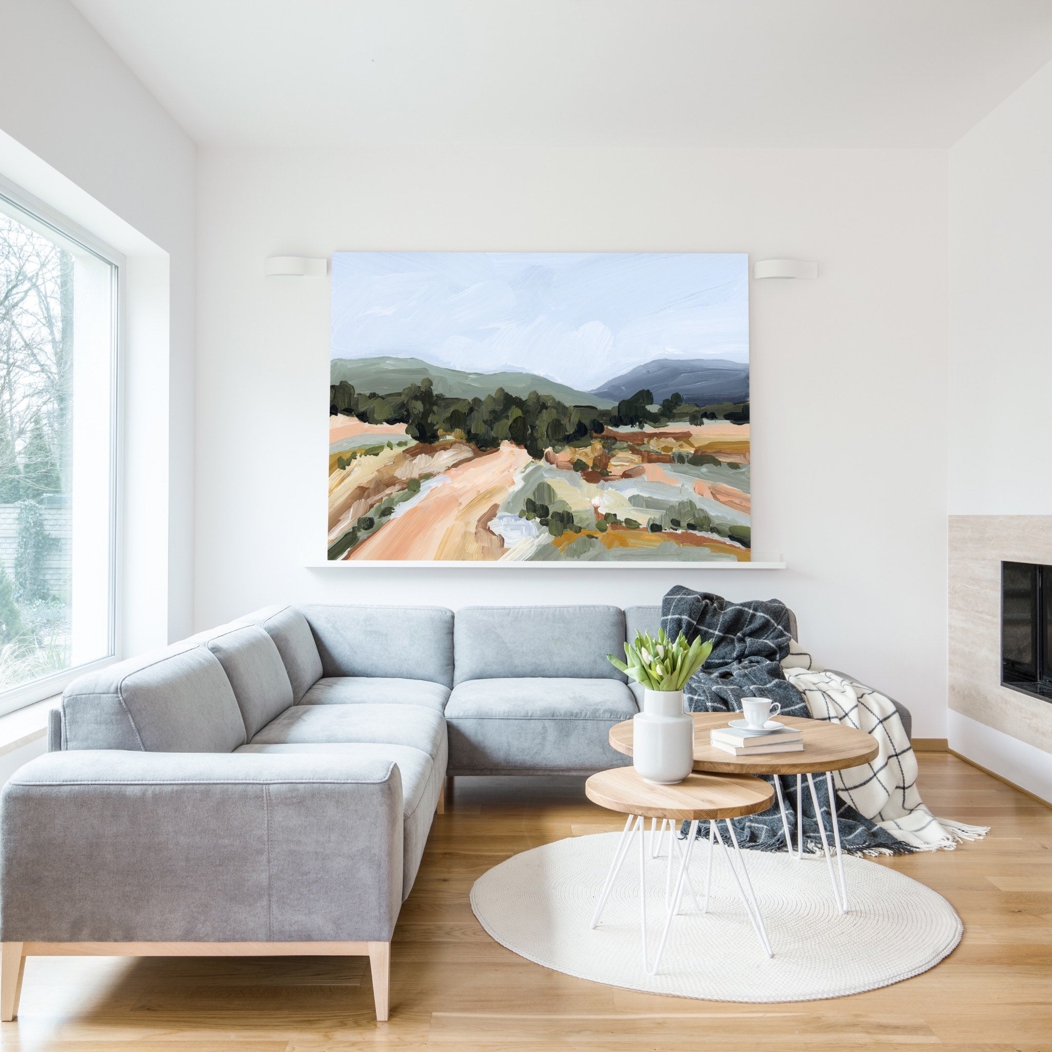 Heart of the Mountains Wall Art Print - Nature Landscape Painting for Home & Office Decor - Perfect for Living Room, Bedroom or Office Wall Decor