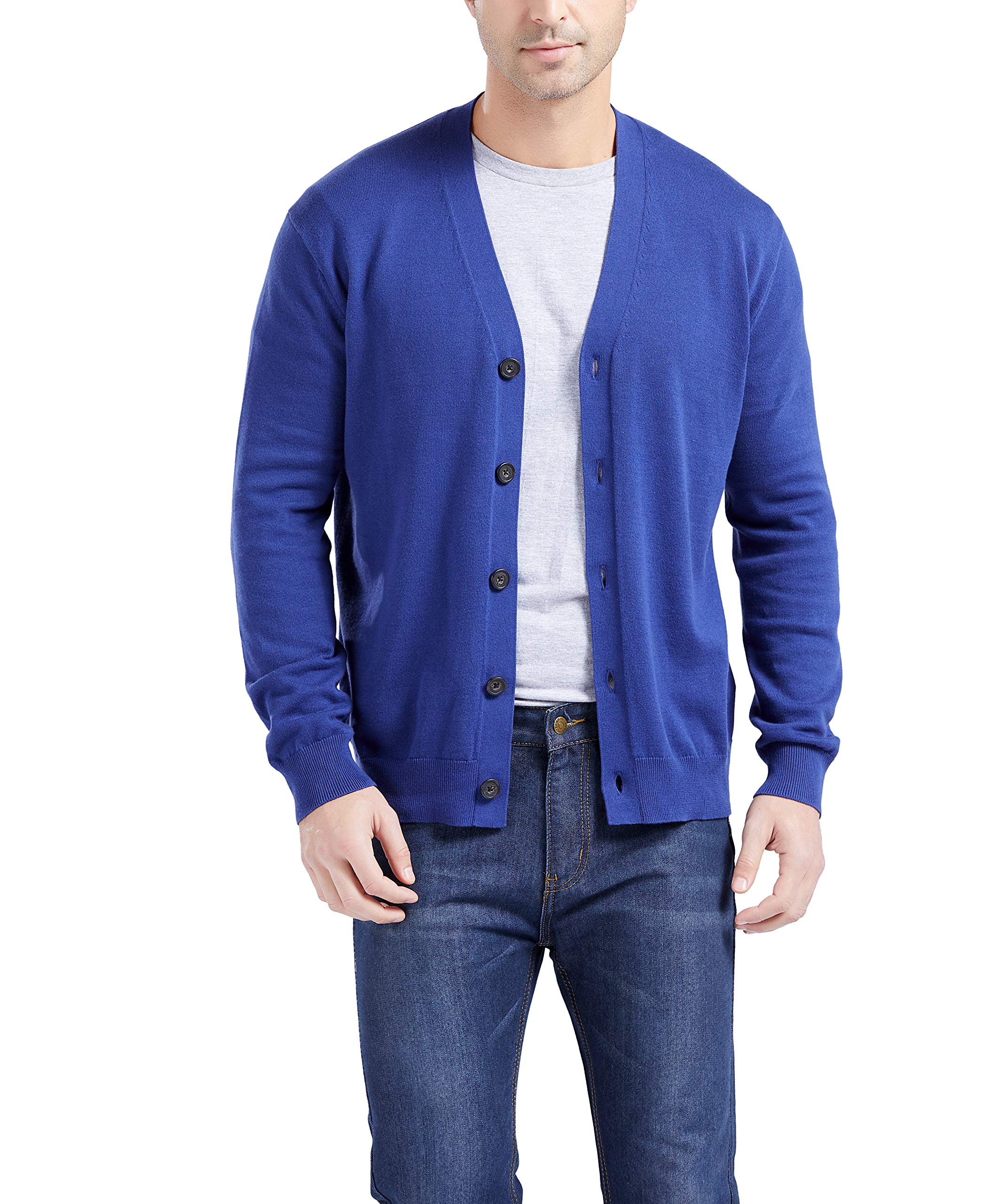 Gilboa Men's 100% Cotton Cardigan Sweater - Soft & Comfortable Knitwear for Casual Wear, Office & Fall Layering