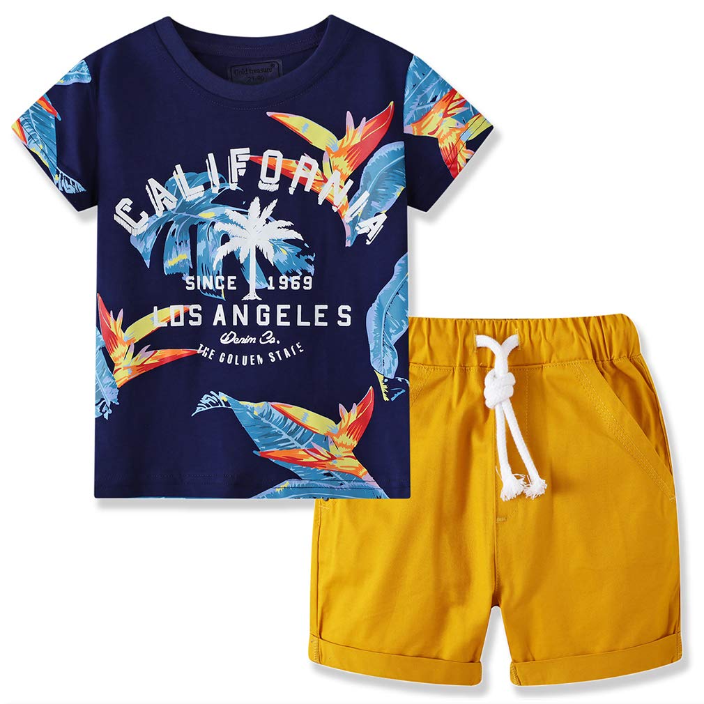 Boys Summer Outfits 2-7T - Short Sleeve T-Shirt & Shorts Set for Playtime