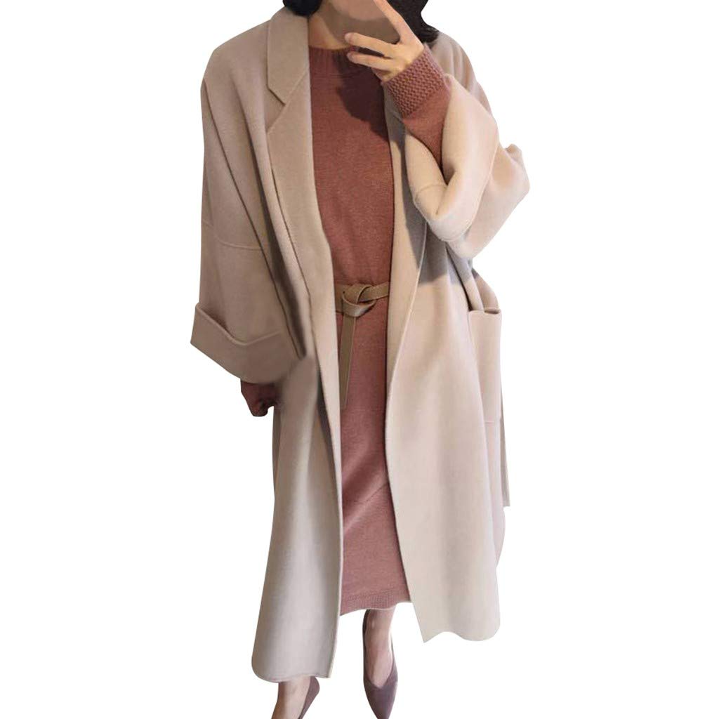Women's Oversized Long Sleeve Knit Cardigan with Pockets - Casual Loose Open Front Sweater Coat for Winter, Fall & Spring | Perfect for Office, Travel & Lounge Wear