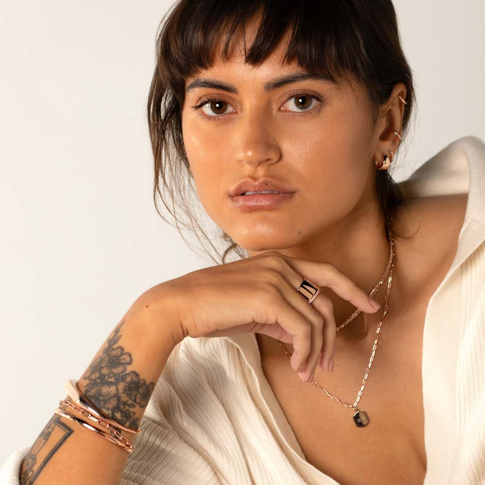 Rose Gold Thick Dome Huggies - Stylish and Comfortable Earrings for Women | Perfect for Everyday Wear, Parties, and Special Occasions