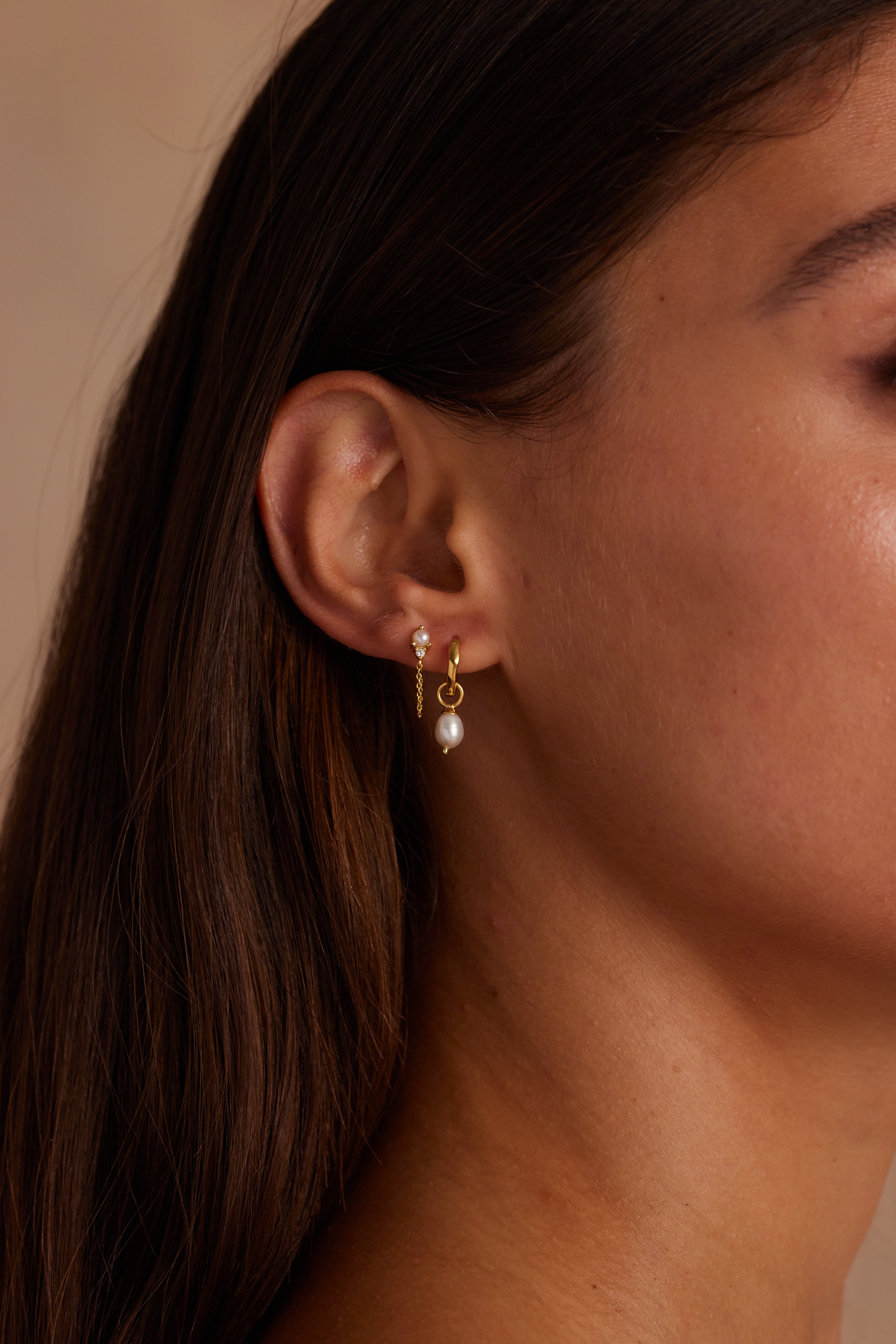 June Birthstone Gold Stud Earrings - Genuine Pearl Jewelry for Women - Perfect Gift for Birthday, Anniversary & Special Occasions