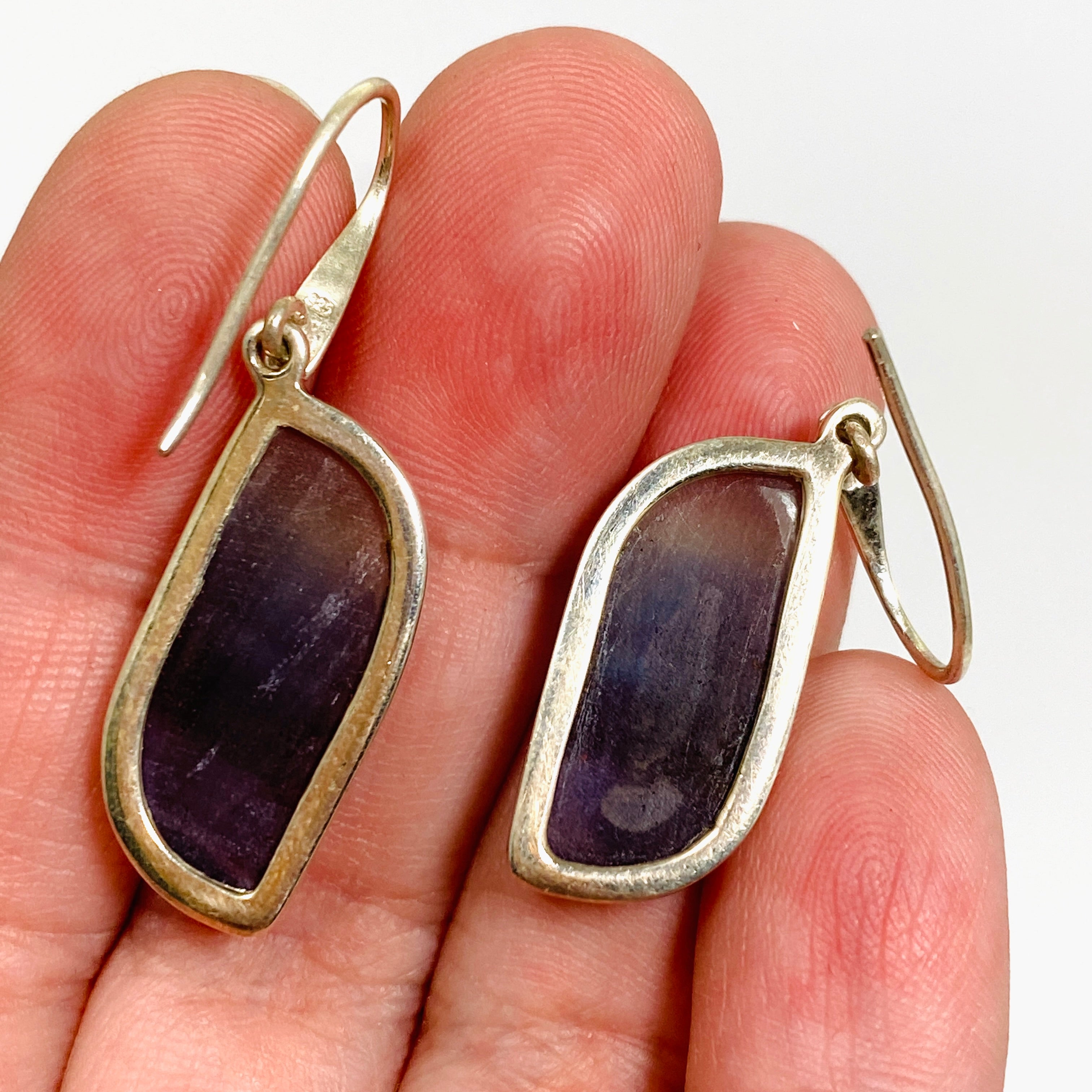 Natural Fluorite Freeform Cabochon Earrings - Handmade Gemstone Jewelry for Women | Perfect for Boho Style & Everyday Wear