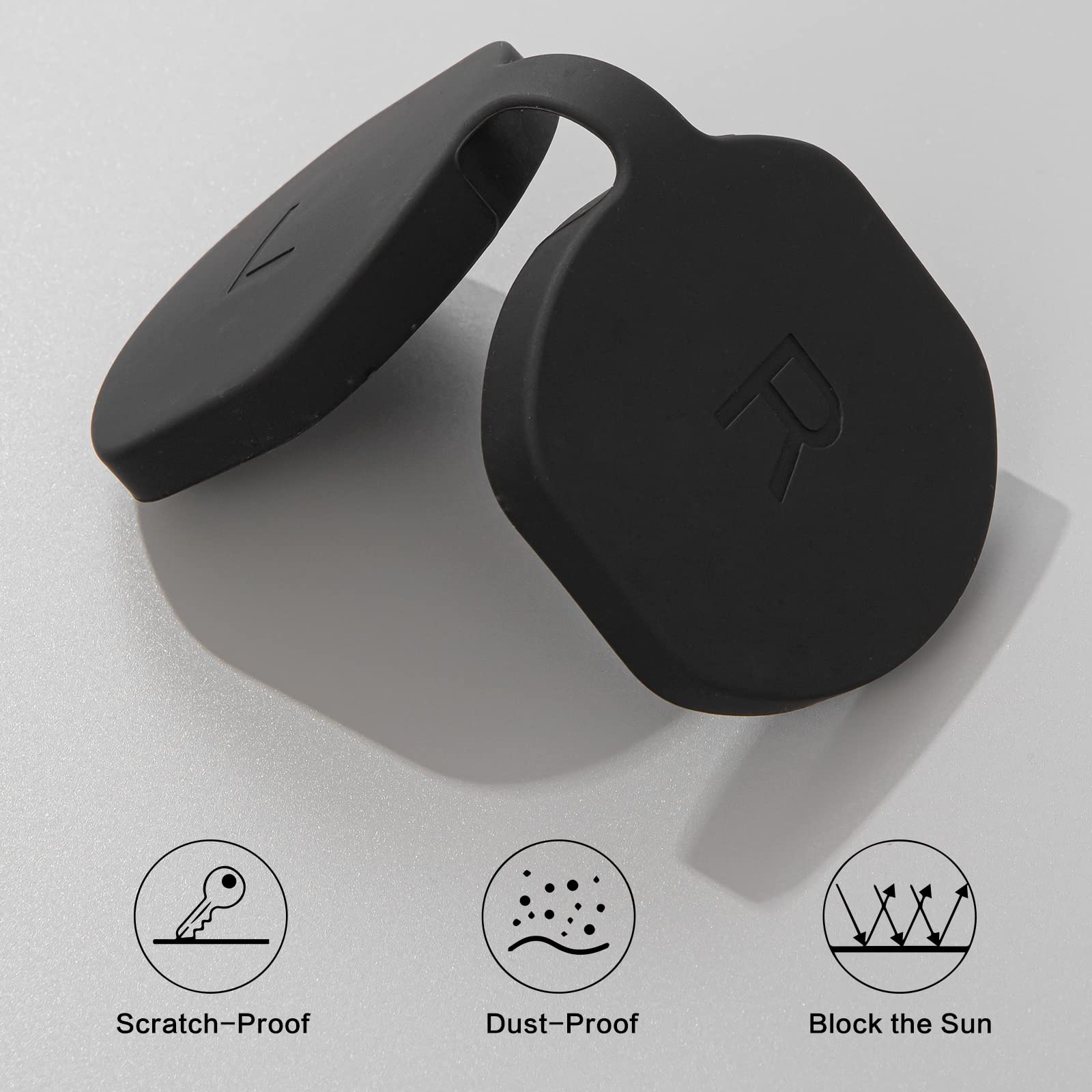 PS VR2 Lens Protective Cover - Soft Silicone Anti-Dust Shield for PlayStation VR2 Headset with Bonus PS5 Controller Thumb Grips | Perfect for Gaming Sessions & VR Headset Storage Protection
