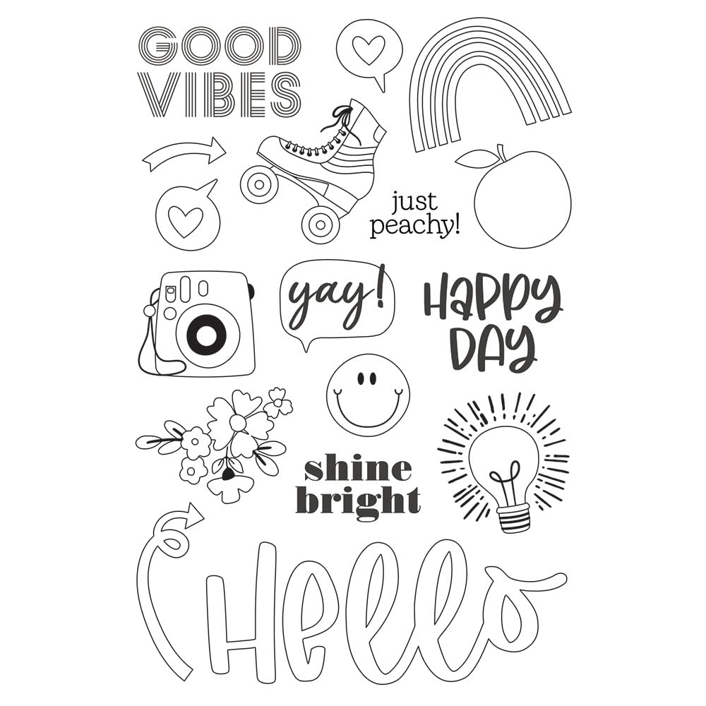 Simple Stories Good Stuff Stamps - Multi-Color Crafting Stamps for Scrapbooking, Card Making & DIY Projects | Perfect for Journals, Planners & Handmade Greeting Cards