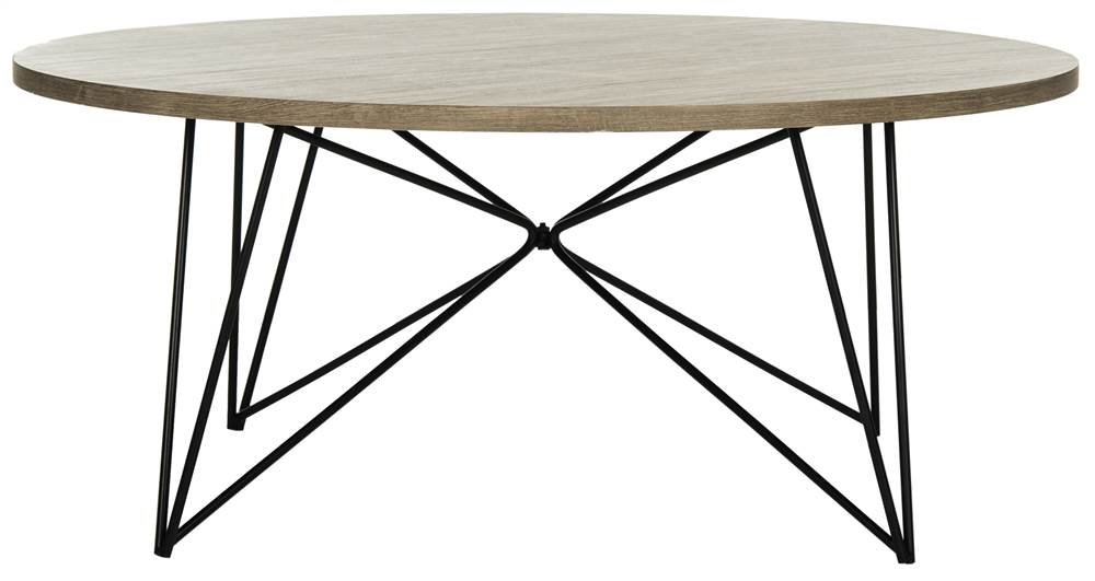Safavieh Maris Round Coffee Table - Modern Hairpin Leg for Living Room