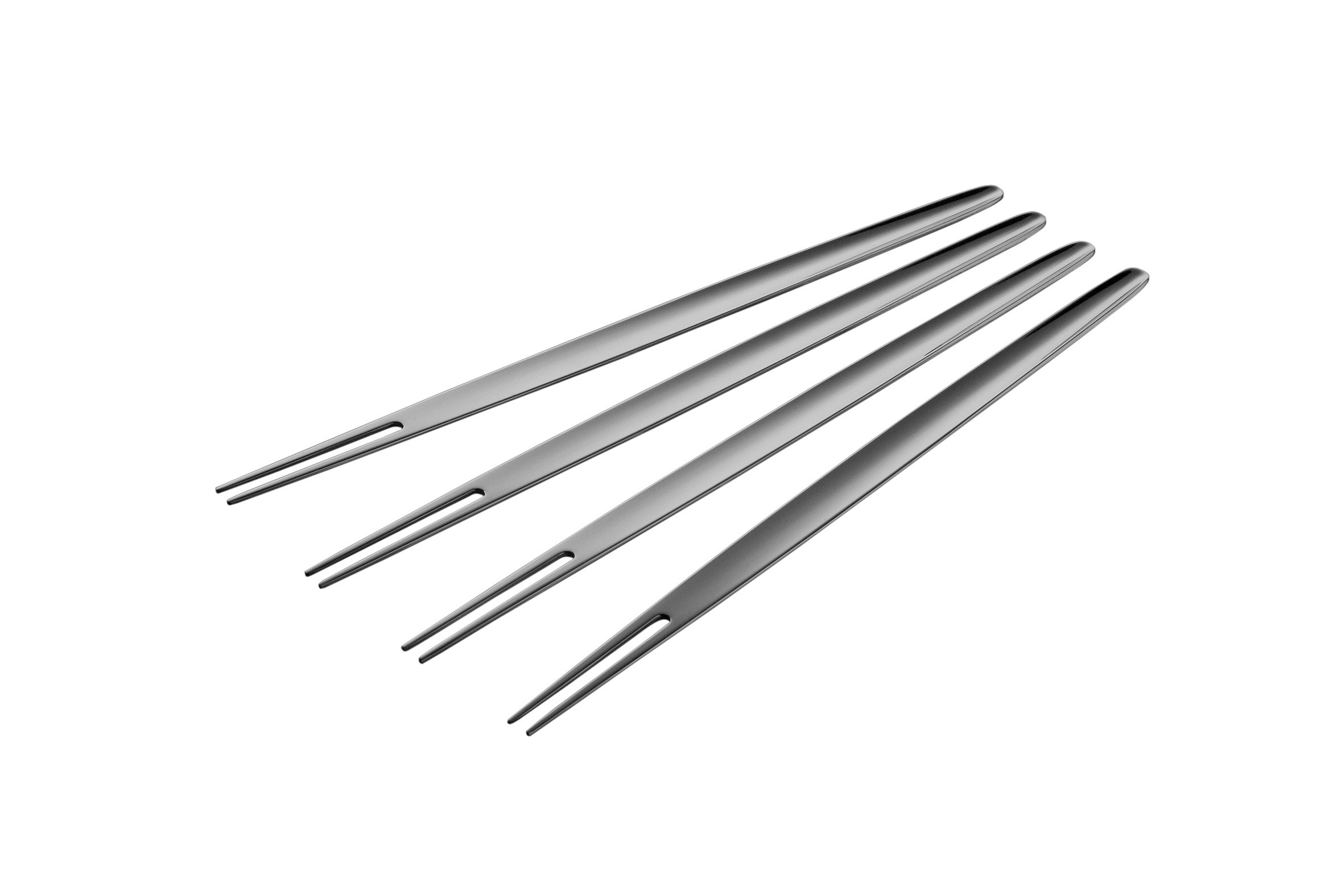 Premium Criollo Chocolate Dipping Forks Set of 4 - Stainless Steel Dessert Forks for Chocolate Fondue, Fruit Dipping, Cheese Tasting - Perfect for Parties, Weddings & Gourmet Dessert Plating