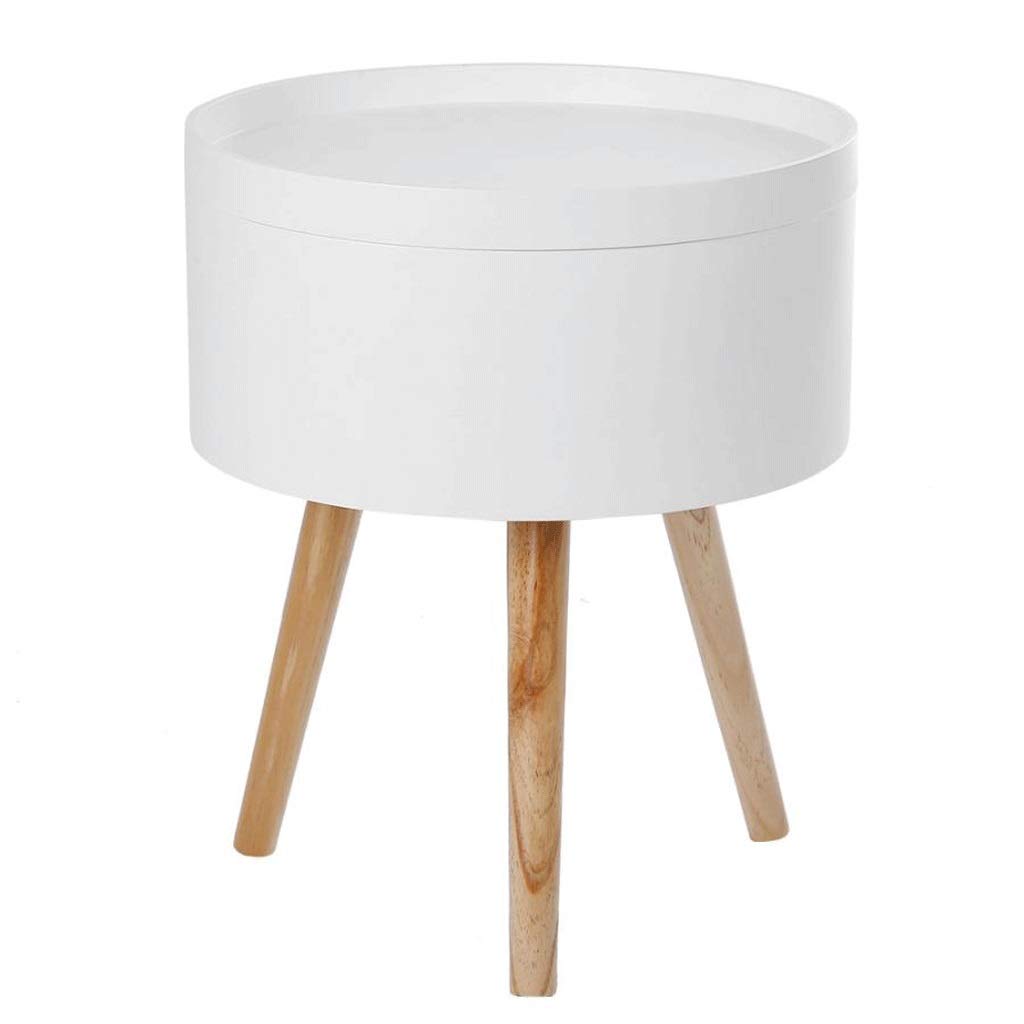 Modern Round Coffee Table with Storage Tray - Solid Wood Living Room Center Table, 38-45cm, for Home Decor & Small Space - Perfect for Coffee, Books, and Living Room Essentials