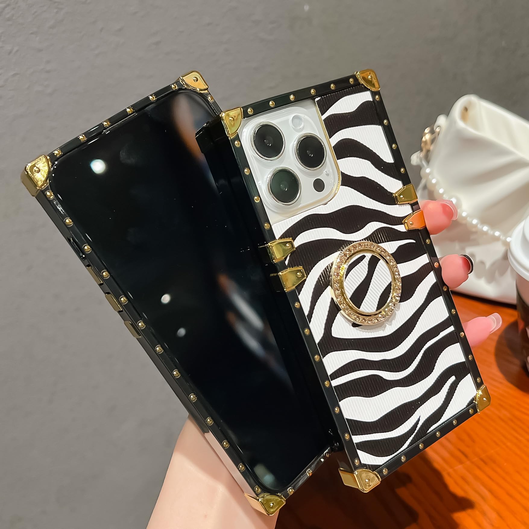 Fashion Cute Leopard Pattern Soft TPU Case for Samsung Galaxy A52 5G - Shockproof Protective Phone Cover with Ring Holder & Kickstand (Gold) | Perfect for Women & Girls Daily Use, Work, Travel and Outdoor Activities