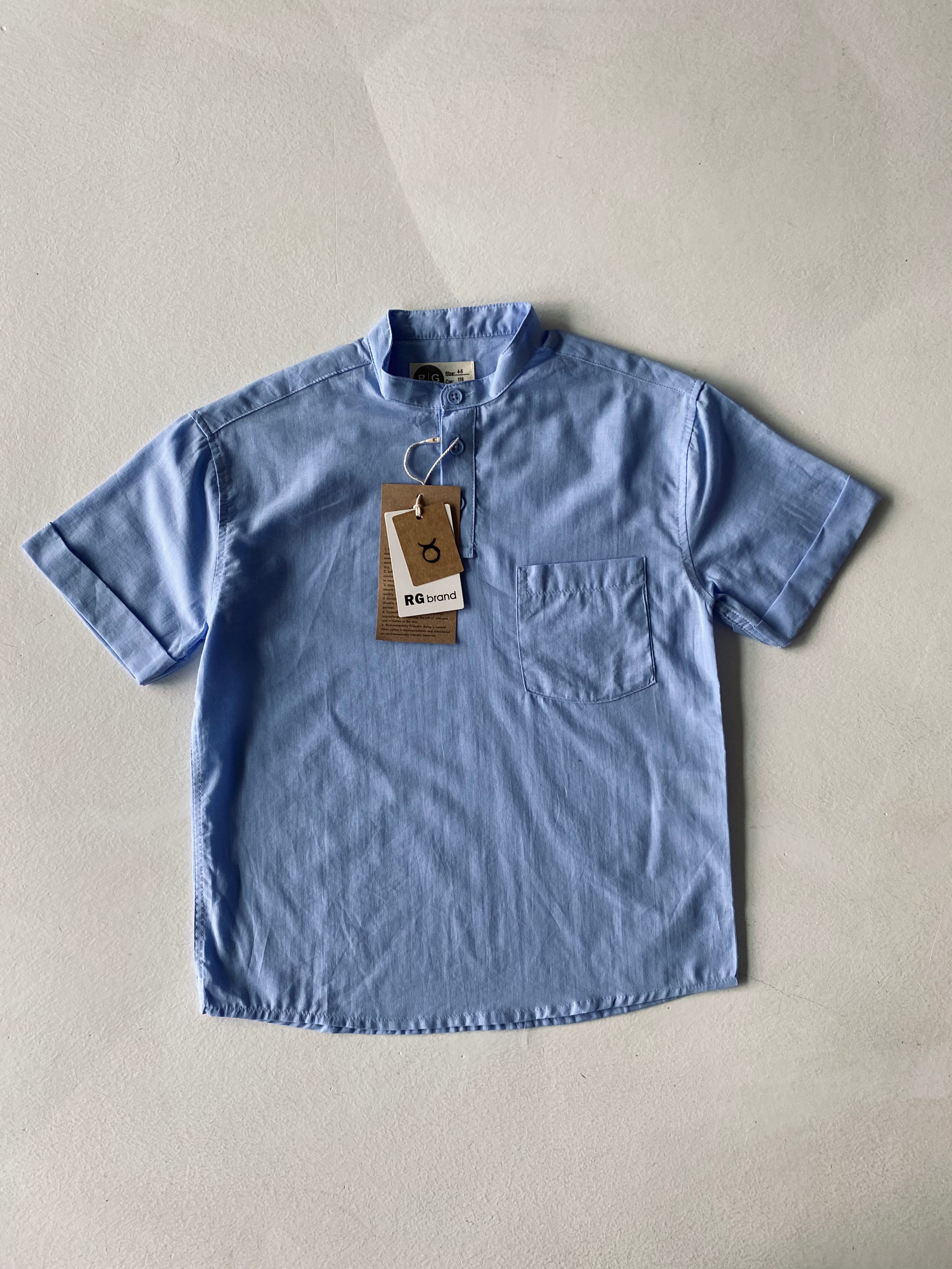 Boys' Linen Short Sleeve Shirt - Breathable Summer Casual Top for Kids - Perfect for School, Playdates & Outdoor Activities