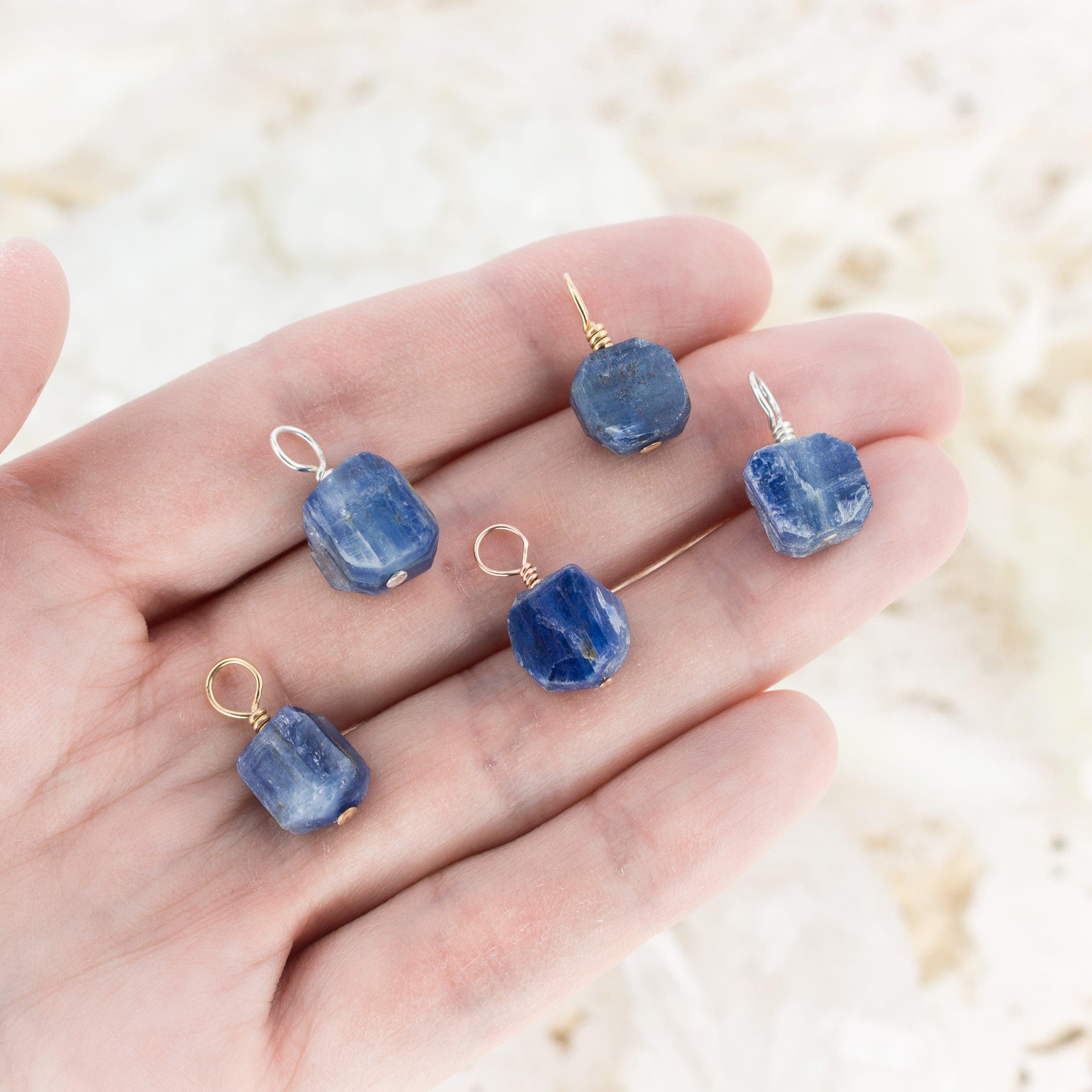 Natural Tiny Raw Kyanite Crystal Pendant Necklace - Healing Stone Jewelry for Meditation, Energy Cleansing & Spiritual Protection