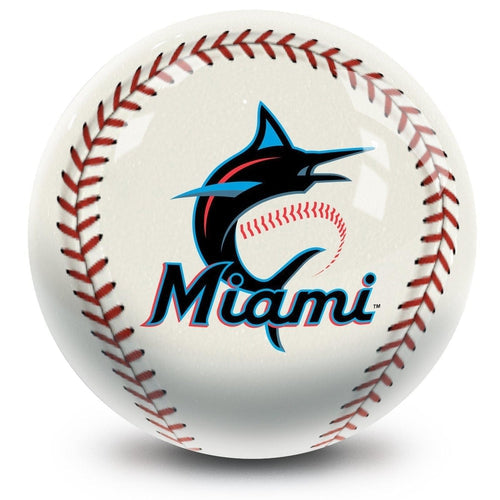 MLB Miami Marlins Bowling Ball - Official Licensed Team Logo - Perfect for Bowling Leagues, Tournaments & Sports Fans Gift